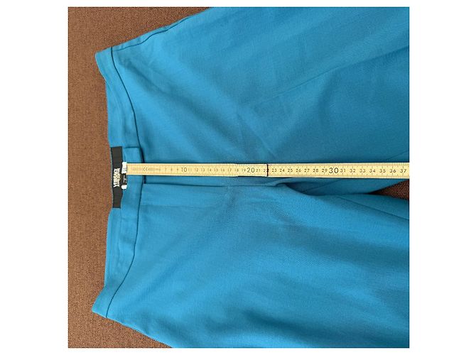 Versace Jeans Couture Pantalones con Dobladillo Plisado Azul - vista 7
