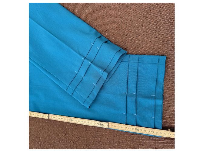 Versace Jeans Couture Pantalones con Dobladillo Plisado Azul - vista 8