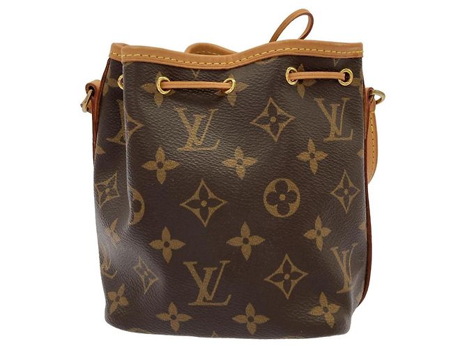 Noe Borsa a Spalla Louis Vuitton Monogram Nano Noé Marrone - vista 2