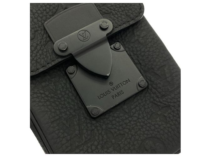 Borsa a tracolla Louis Vuitton Taurillon Monogram S-Lock Nero - vista 6