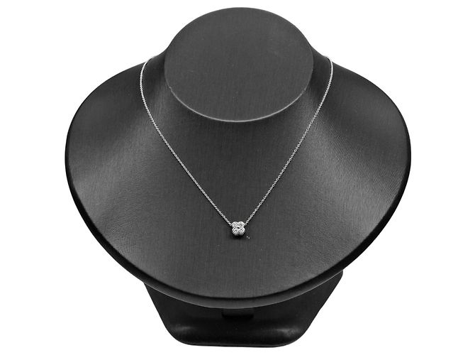 Collar de platino Tiffany & Co. con engaste de bisel - vista 2