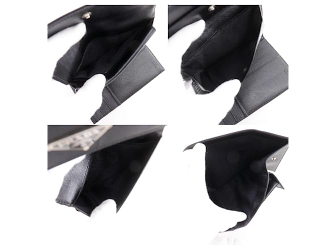 Cartera tríptico de nylon negro Prada - vista 7