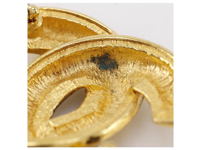 Spilla Chanel Vintage Gold Plated Coco Mark D'oro - vista 4