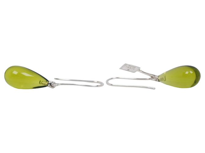 Pendientes de gota Gucci en vidrio y plata 925 - vista 4