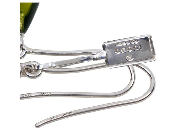 Pendientes de gota Gucci en vidrio y plata 925 - vista 5