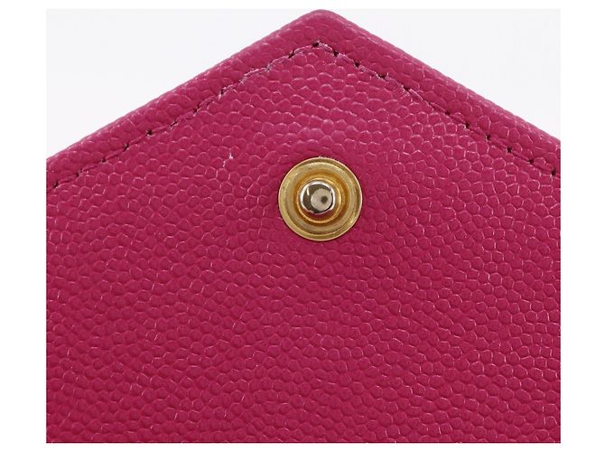 Bolsa de ombro Saint Laurent em couro acolchoado rosa com corrente - vista 15