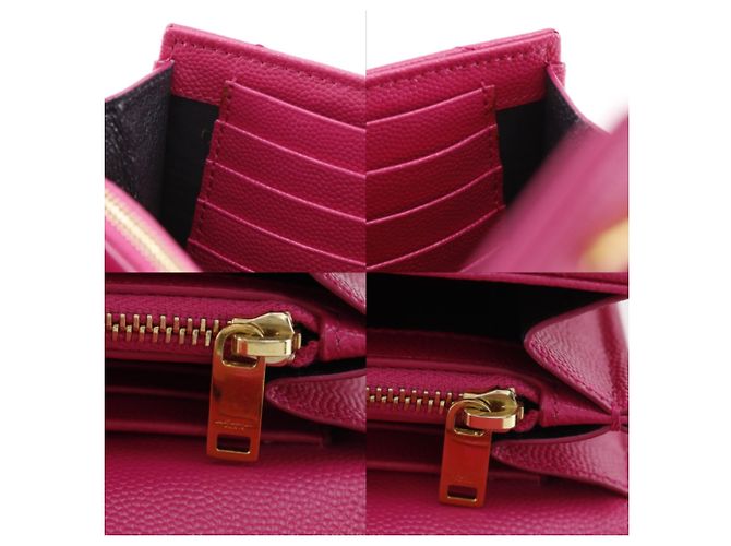Bolsa de ombro Saint Laurent em couro acolchoado rosa com corrente - vista 9
