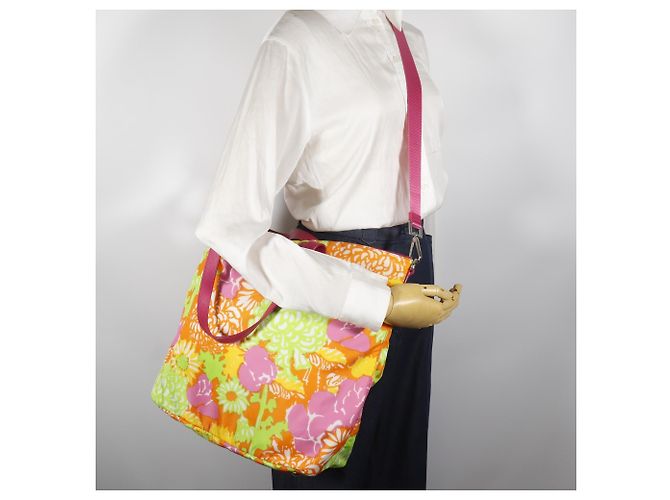 Borsa Tote 2-Way con motivo floreale Prada Rosa - vista 18