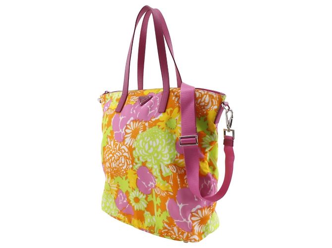 Borsa Tote 2-Way con motivo floreale Prada Rosa - vista 2