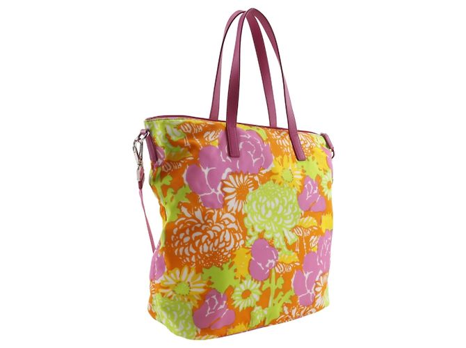 Borsa Tote 2-Way con motivo floreale Prada Rosa - vista 3