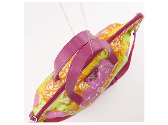 Borsa Tote 2-Way con motivo floreale Prada Rosa - vista 5