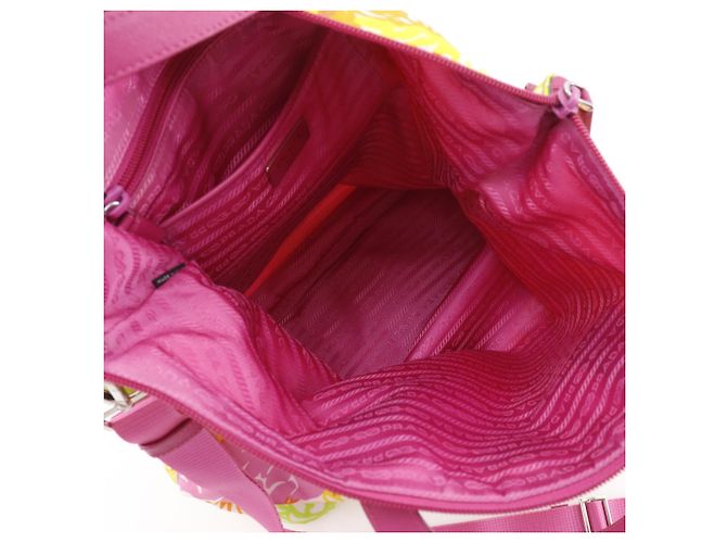 Borsa Tote 2-Way con motivo floreale Prada Rosa - vista 7