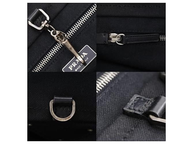 Borsa Tote PRADA con placca logo PRADA Nero - vista 17