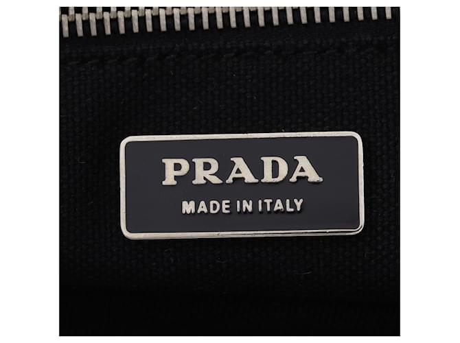 Borsa Tote PRADA con placca logo PRADA Nero - vista 18