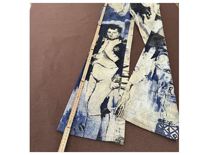 Vaqueros Estampados Roberto Cavalli Napoleón Castaño Negro Blanco Azul - vista 8