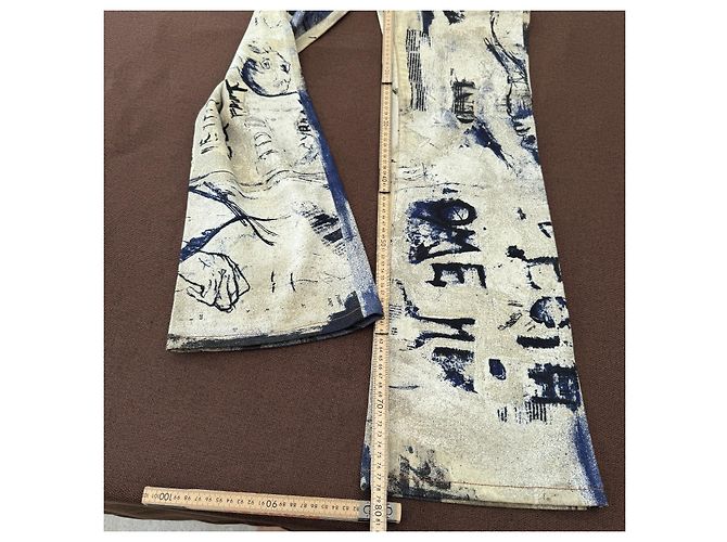 Vaqueros Estampados Roberto Cavalli Napoleón Castaño Negro Blanco Azul - vista 9