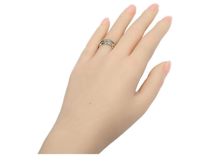 Anello Cartier Trinity in oro 18K rosa bianco e giallo D'oro - vista 2