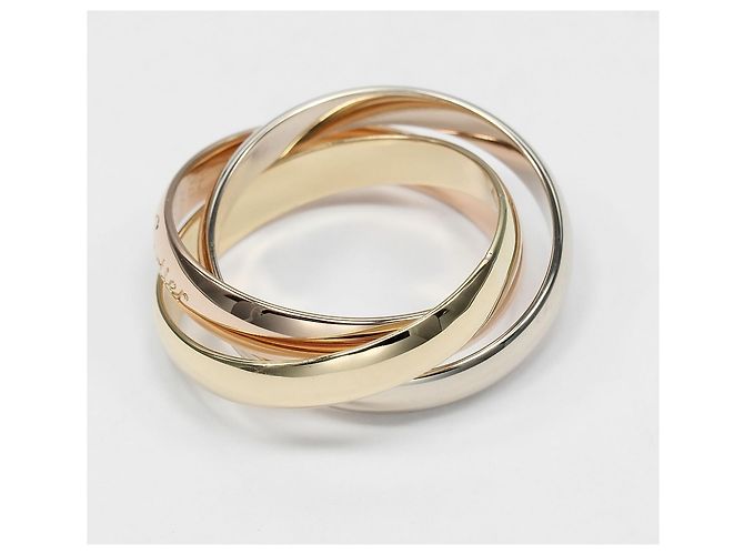 Anello Cartier Trinity in oro 18K rosa bianco e giallo D'oro - vista 3