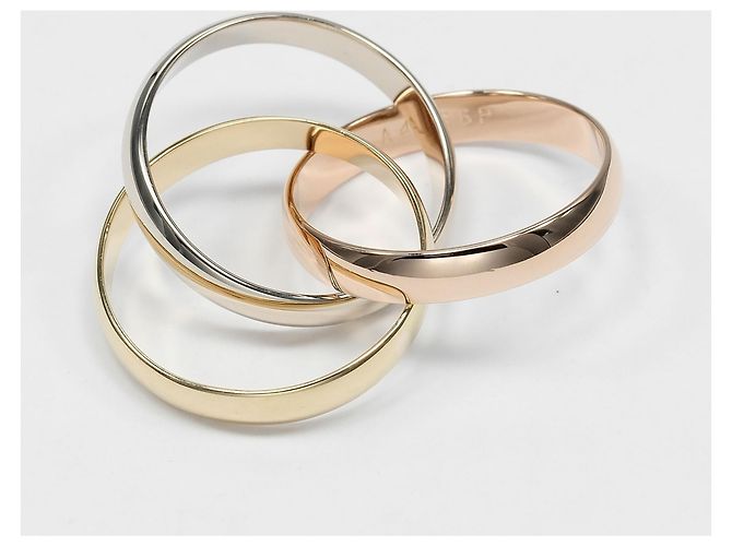 Anello Cartier Trinity in oro 18K rosa bianco e giallo D'oro - vista 6