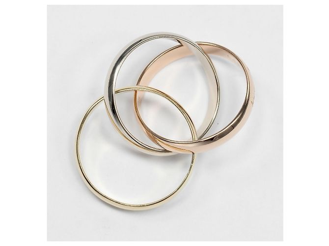 Anello Cartier Trinity in oro 18K rosa bianco e giallo D'oro - vista 9