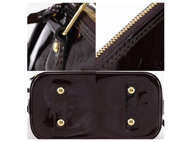 Borsa Louis Vuitton Alma BB Rosso Bordò - vista 10