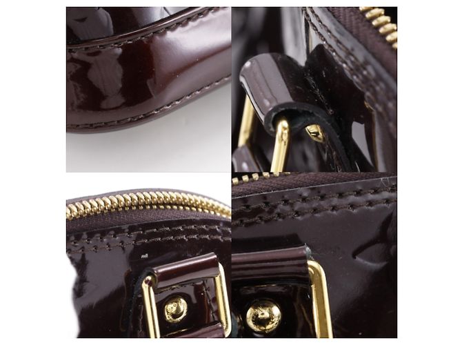 Borsa Louis Vuitton Alma BB Rosso Bordò - vista 11