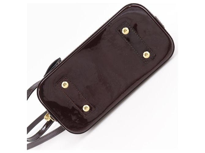 Borsa Louis Vuitton Alma BB Rosso Bordò - vista 13