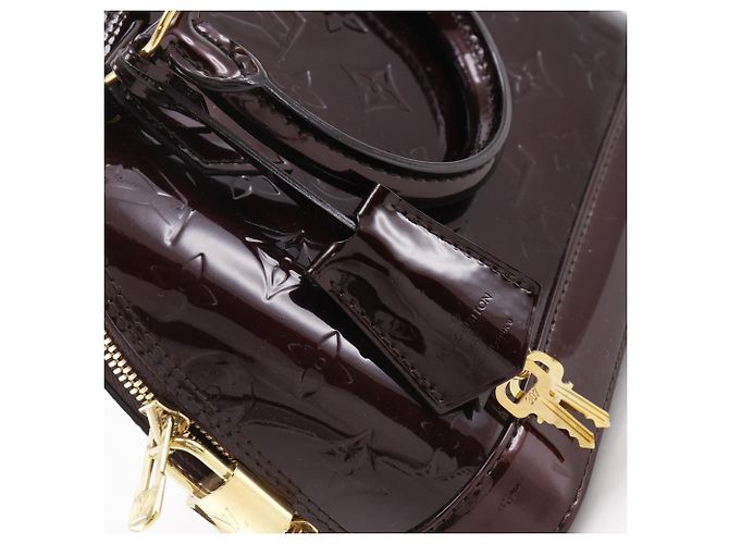 Borsa Louis Vuitton Alma BB Rosso Bordò - vista 14
