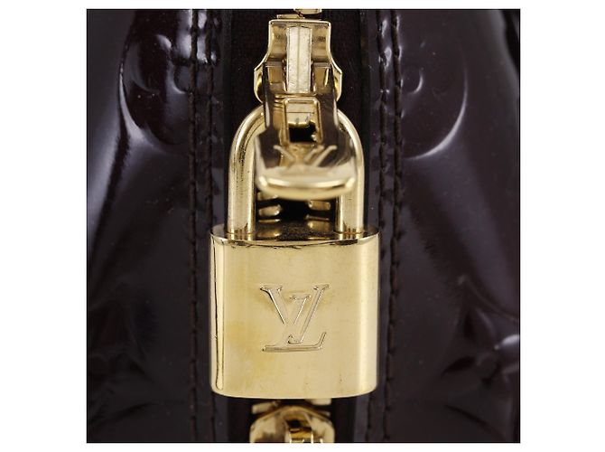 Borsa Louis Vuitton Alma BB Rosso Bordò - vista 16