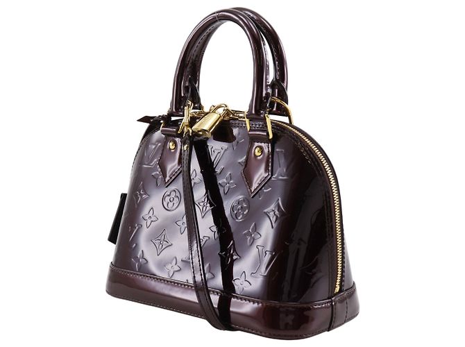Borsa Louis Vuitton Alma BB Rosso Bordò - vista 2