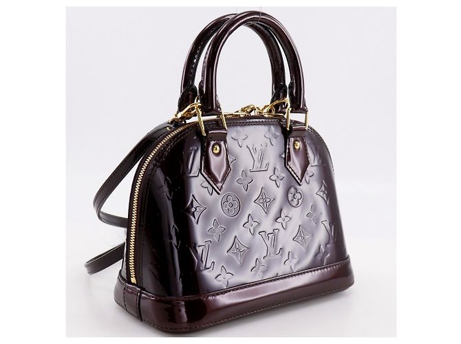Borsa Louis Vuitton Alma BB Rosso Bordò - vista 3