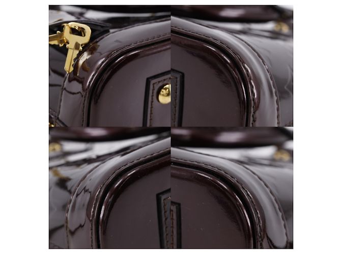 Borsa Louis Vuitton Alma BB Rosso Bordò - vista 4