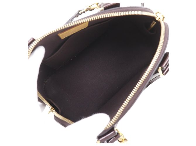 Borsa Louis Vuitton Alma BB Rosso Bordò - vista 6