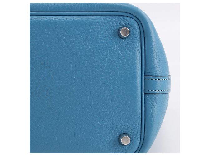 Hermès Hermes Picotin Lock 18 PM Handtasche Blau Grün - Ansicht 12