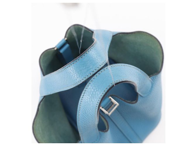 Hermès Hermes Picotin Lock 18 PM Handtasche Blau Grün - Ansicht 5