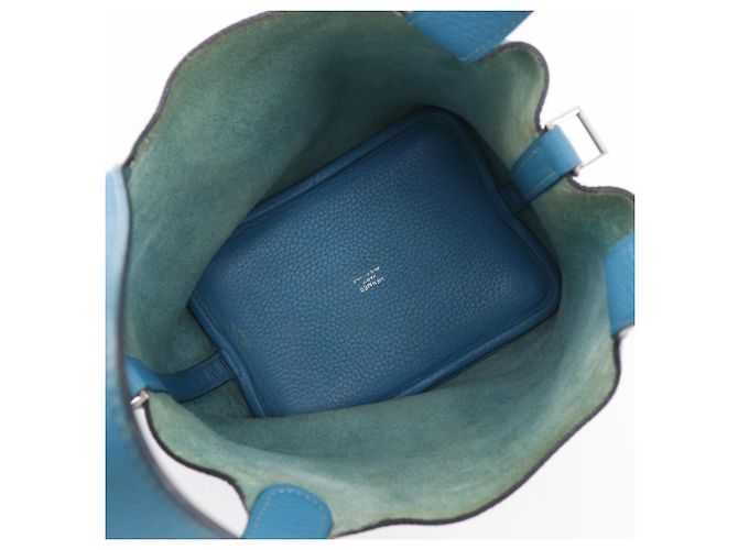 Hermès Hermes Picotin Lock 18 PM Handtasche Blau Grün - Ansicht 6