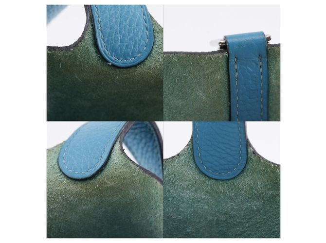 Hermès Hermes Picotin Lock 18 PM Handtasche Blau Grün - Ansicht 8