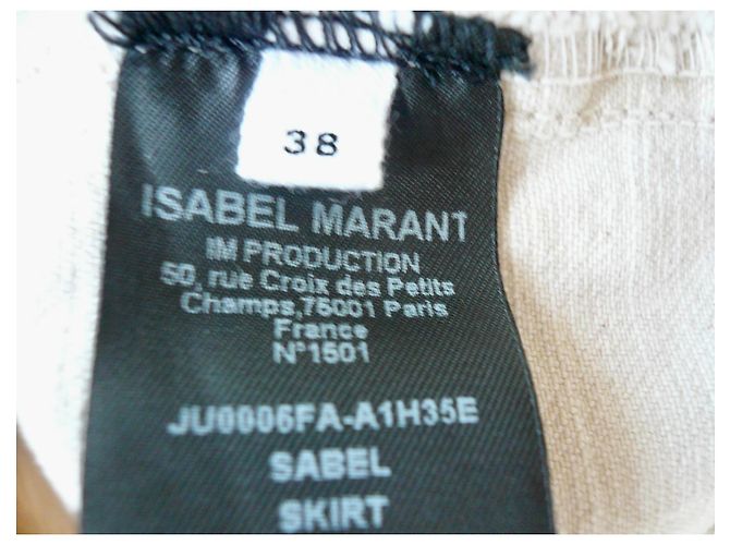 Isabel Marant Etoile Isabel Marant Étoile Falda Mini Vaquera Sabel - Beige - vista 10