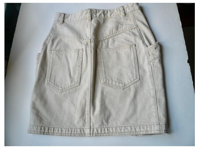 Isabel Marant Etoile Isabel Marant Étoile Falda Mini Vaquera Sabel - Beige - vista 12