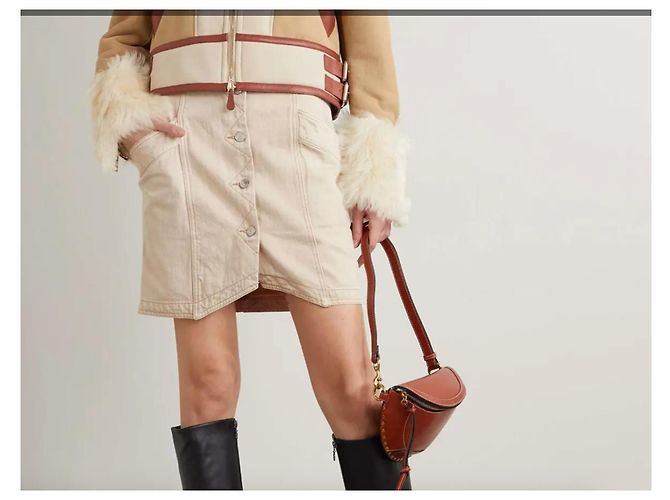 Isabel Marant Etoile Isabel Marant Étoile Falda Mini Vaquera Sabel - Beige - vista 2