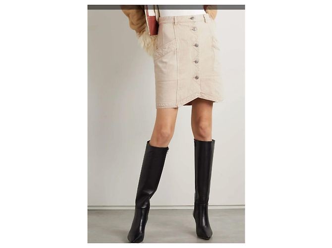 Isabel Marant Etoile Isabel Marant Étoile Falda Mini Vaquera Sabel - Beige - vista 3