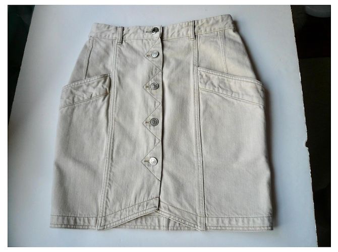Isabel Marant Etoile Isabel Marant Étoile Falda Mini Vaquera Sabel - Beige - vista 6