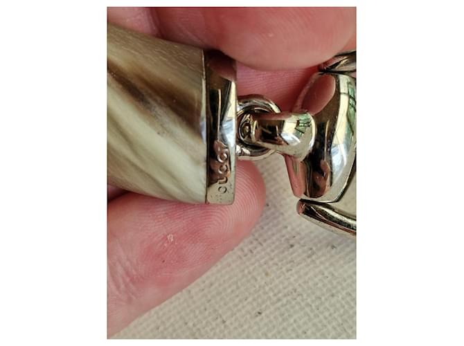 Gucci Collana in corno e argento 925 Marrone - vista 5