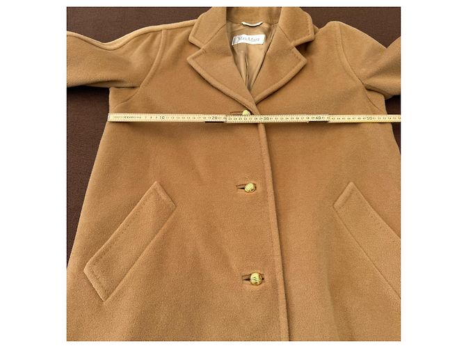 Max Mara Abrigo largo de lana y cachemira camel Camello - vista 6
