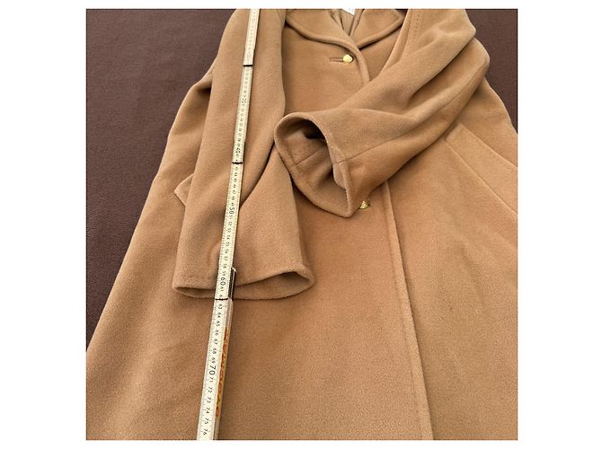 Max Mara Abrigo largo de lana y cachemira camel Camello - vista 8