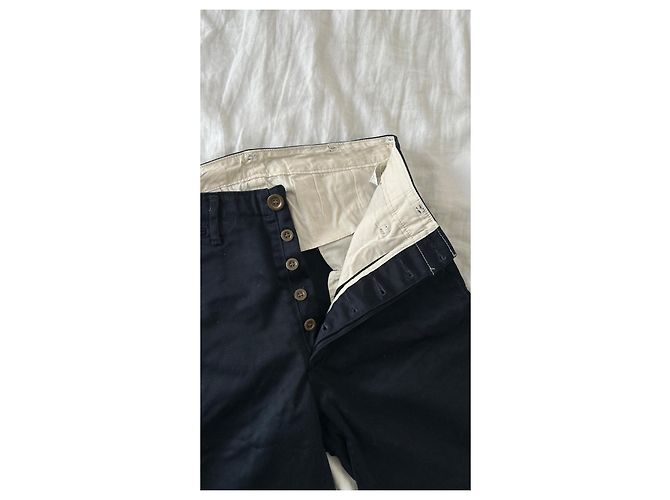 visvim Shorts Chino Ultra Deep Navy Realizzato in Giappone Nero Blu navy - vista 2
