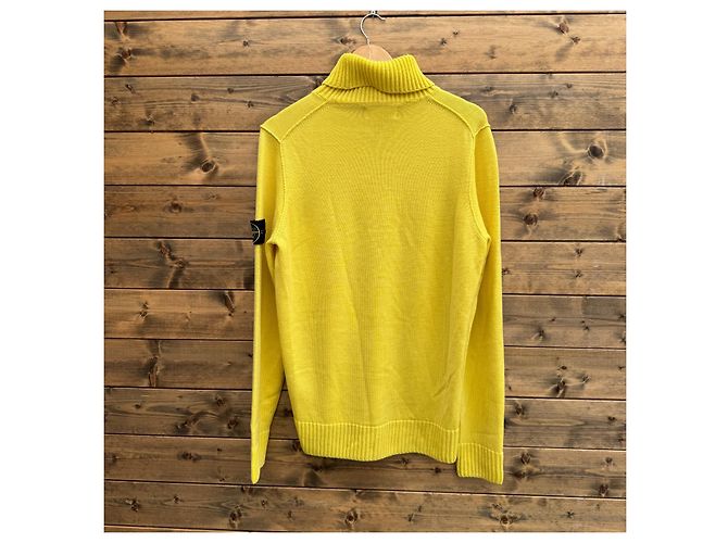 Stone Island Gelber Woll-Rollkragenpullover - Ansicht 2
