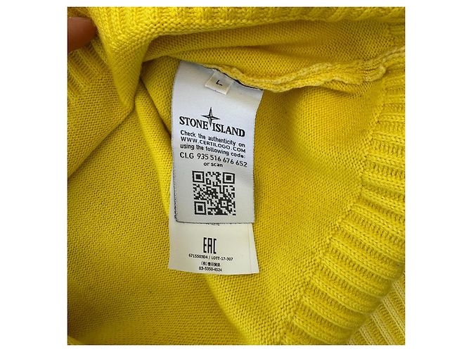 Stone Island Gelber Woll-Rollkragenpullover - Ansicht 5
