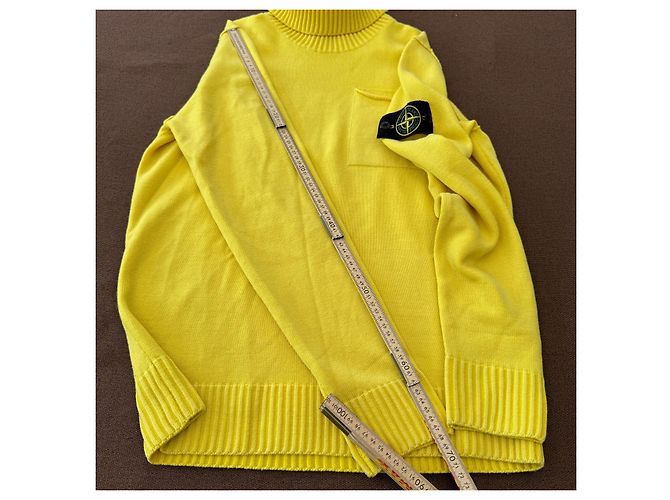 Stone Island Gelber Woll-Rollkragenpullover - Ansicht 8