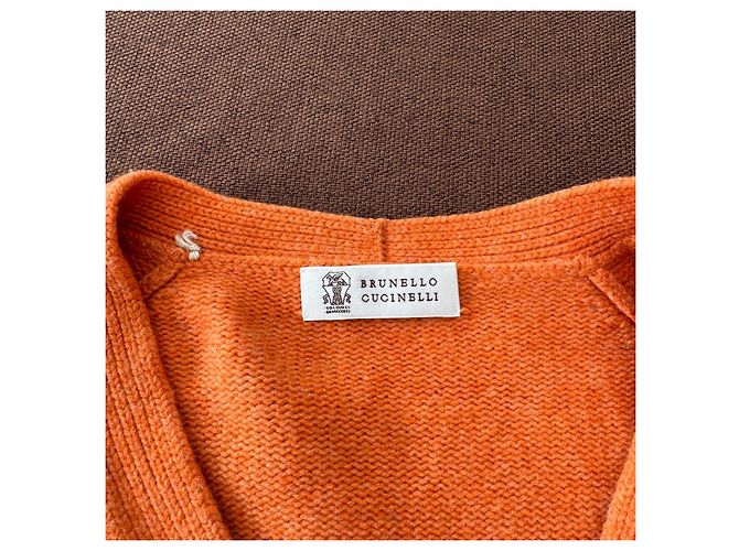 Brunello Cucinelli Kaschmir Strickcardigan Orange - Ansicht 3